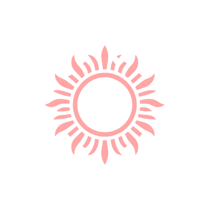 Sunburst Circle Logo #ffa6a6