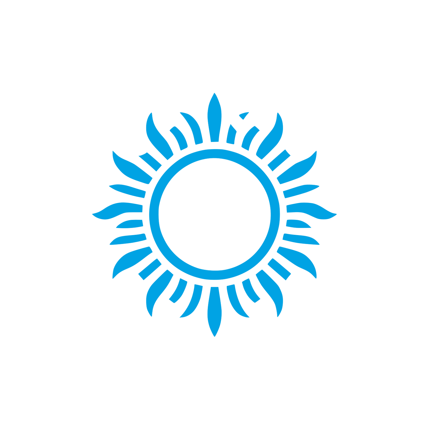 Sunburst Circle Logo #00a3e4