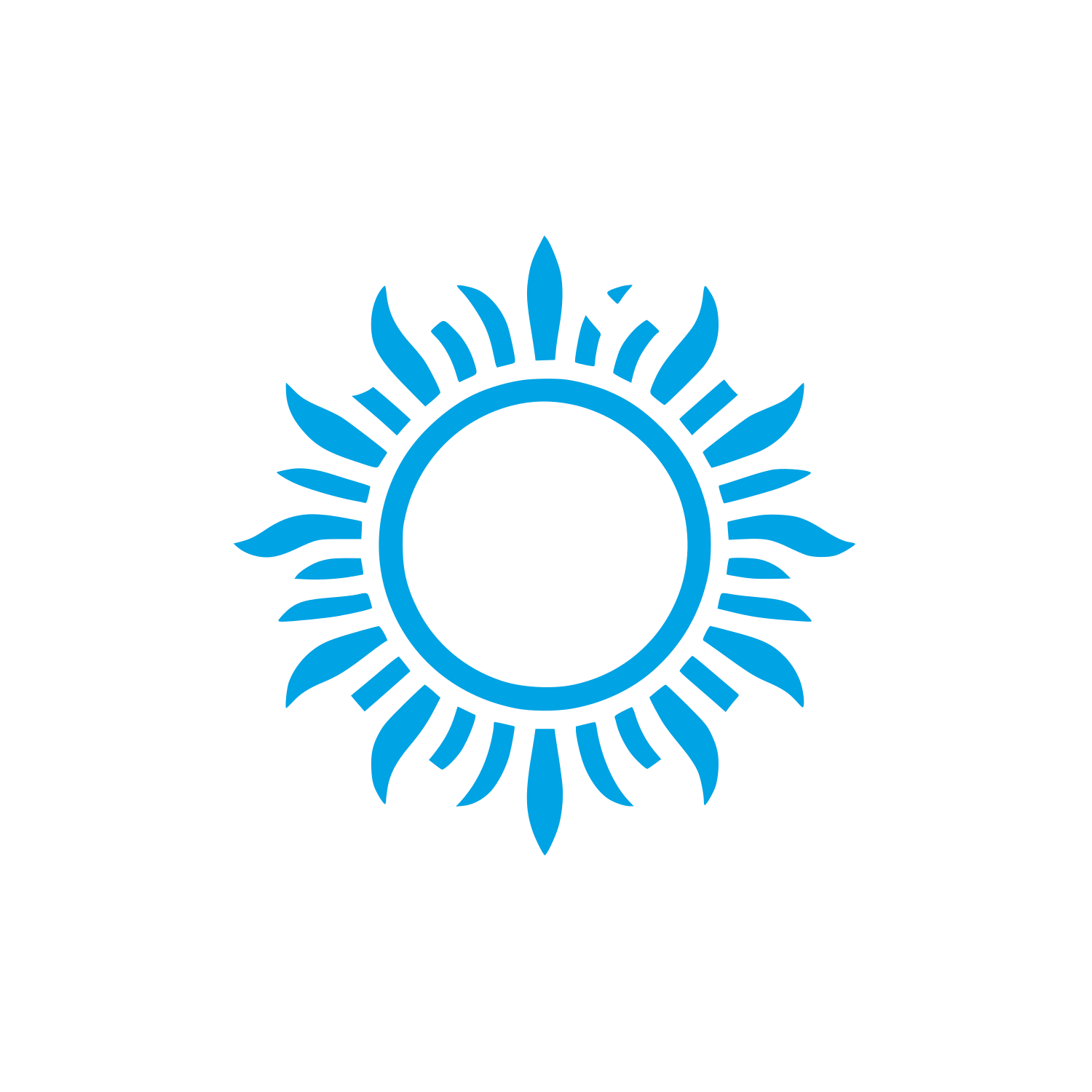 Sunburst Circle Logo #00a3e4