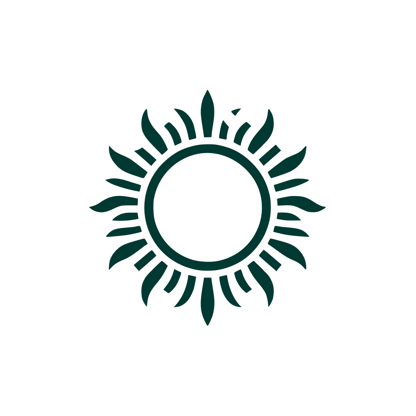 Sunburst Circle Logo #003932