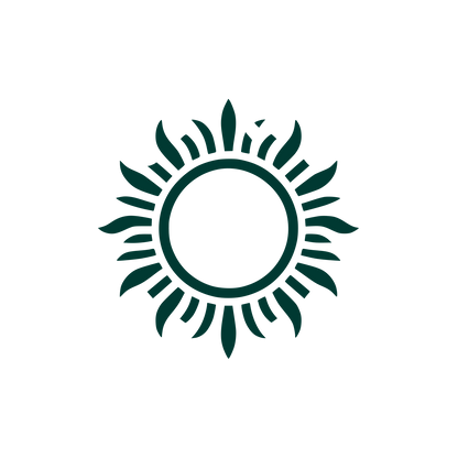 Sunburst Circle Logo #003932