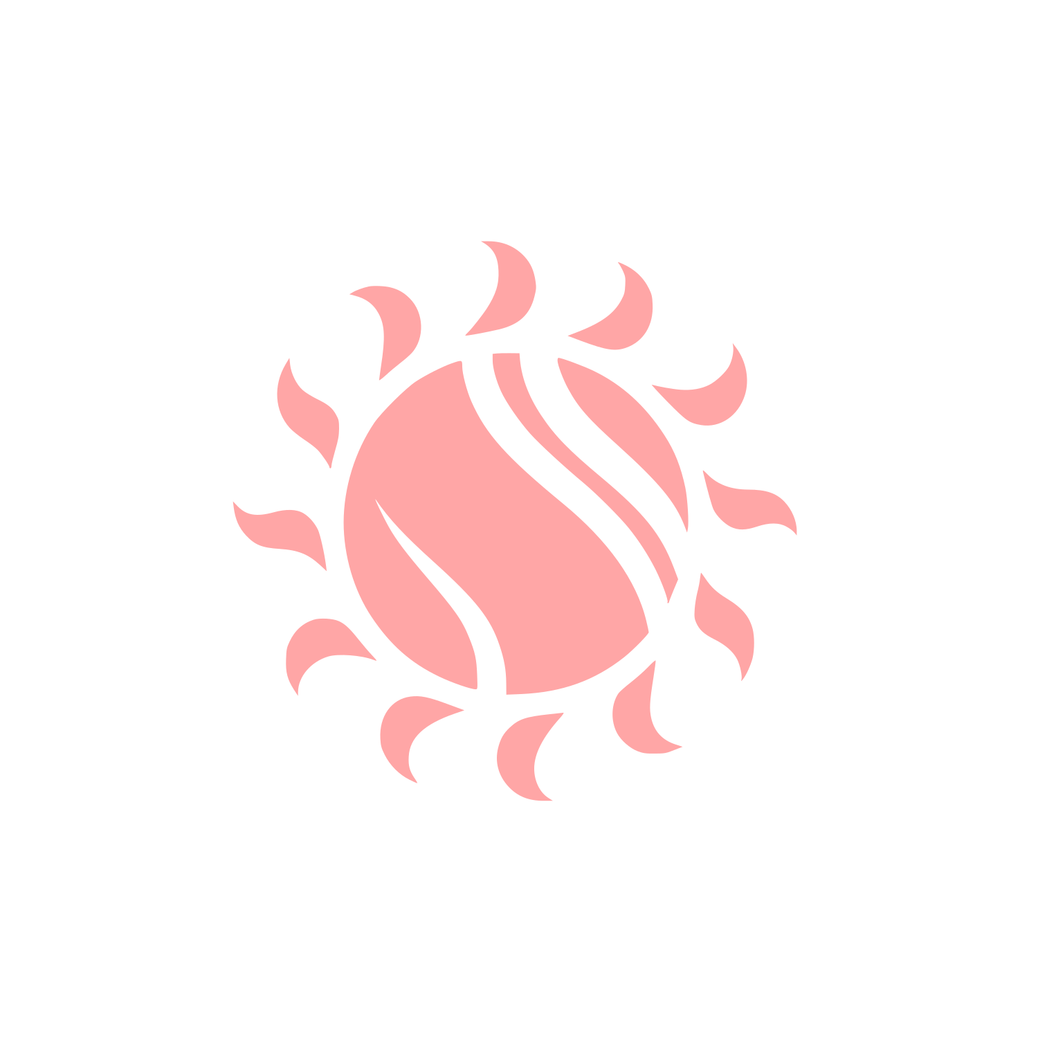 Sun Tribal Logo #ffa6a6