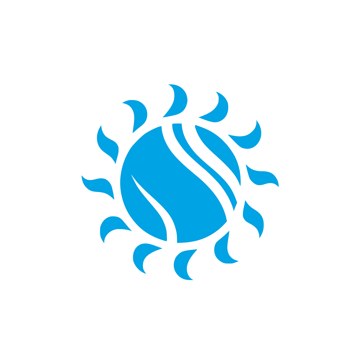 Sun Tribal Logo #00a3e4