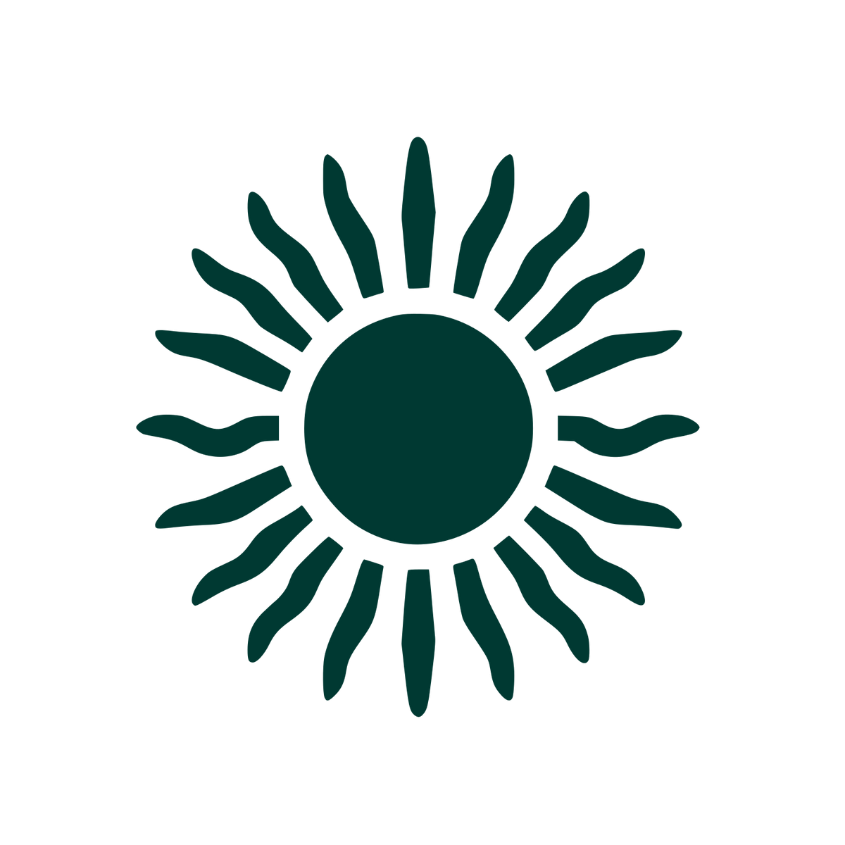 Sunburst Logo Design #003932