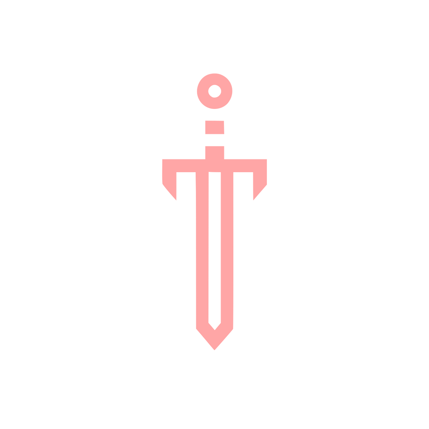 Sword Emblem Logo #ffa6a6