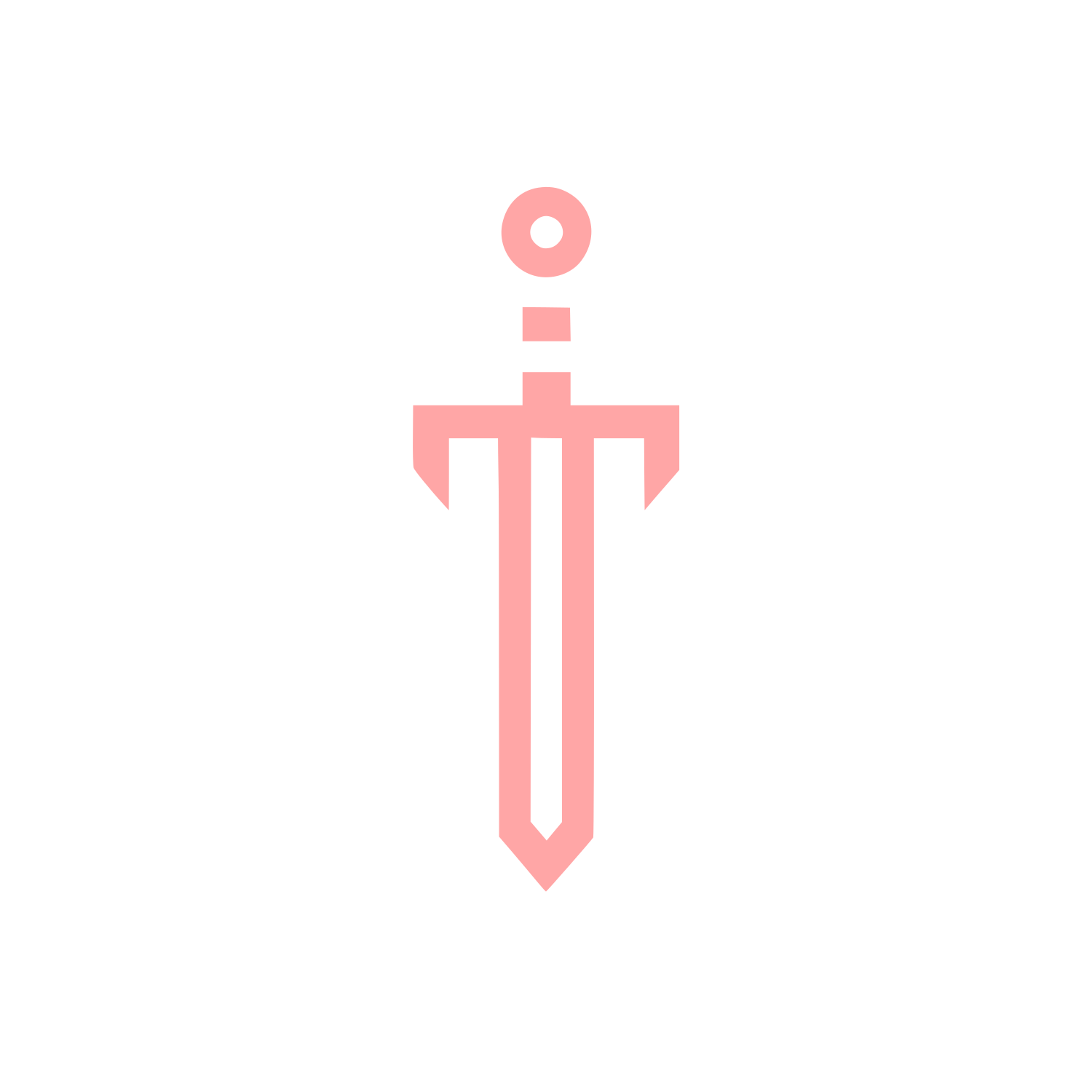 Sword Emblem Logo #ffa6a6