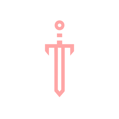 Sword Emblem Logo #ffa6a6