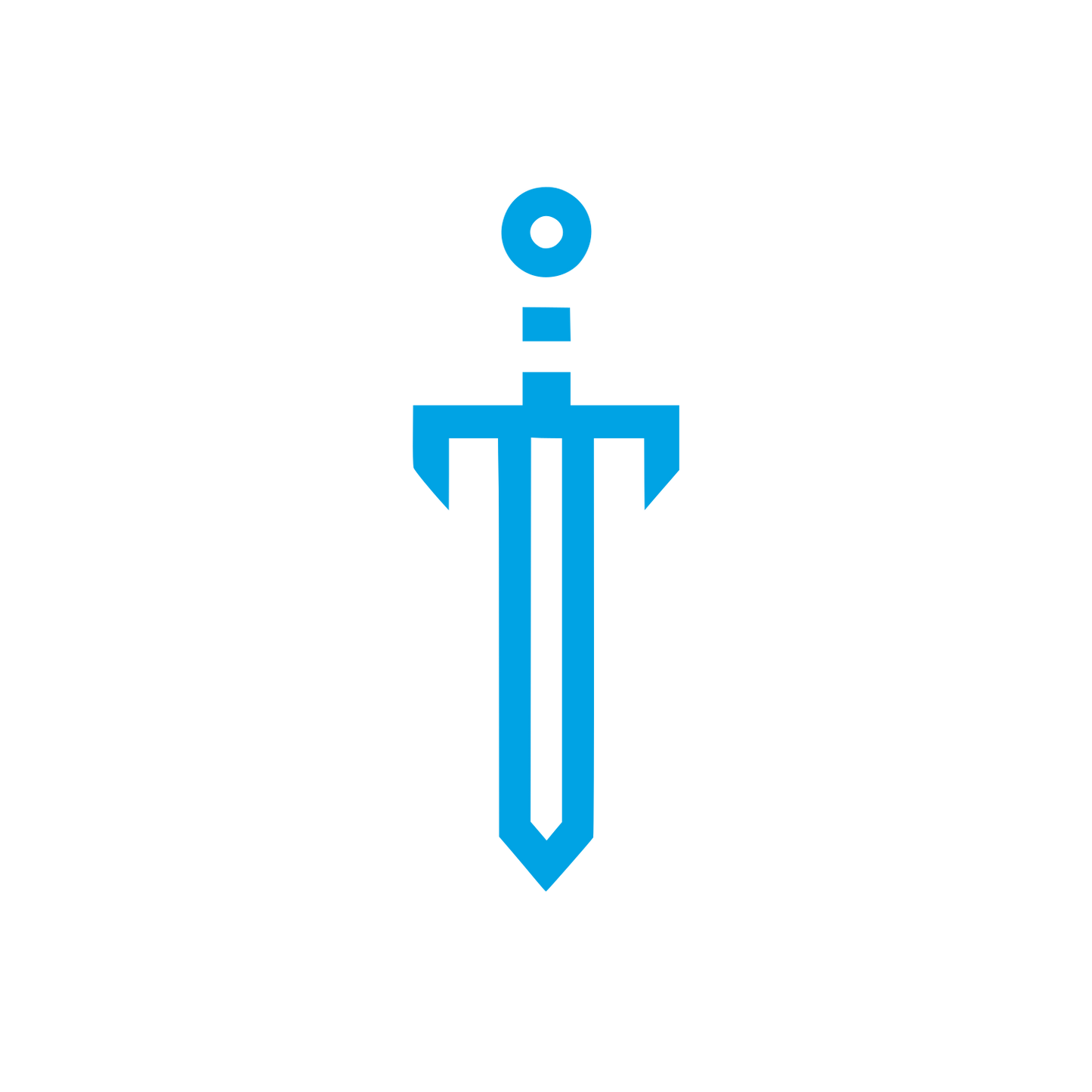 Sword Emblem Logo #00a3e4