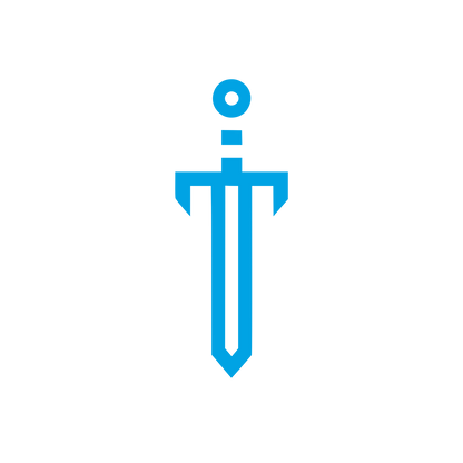 Sword Emblem Logo #00a3e4