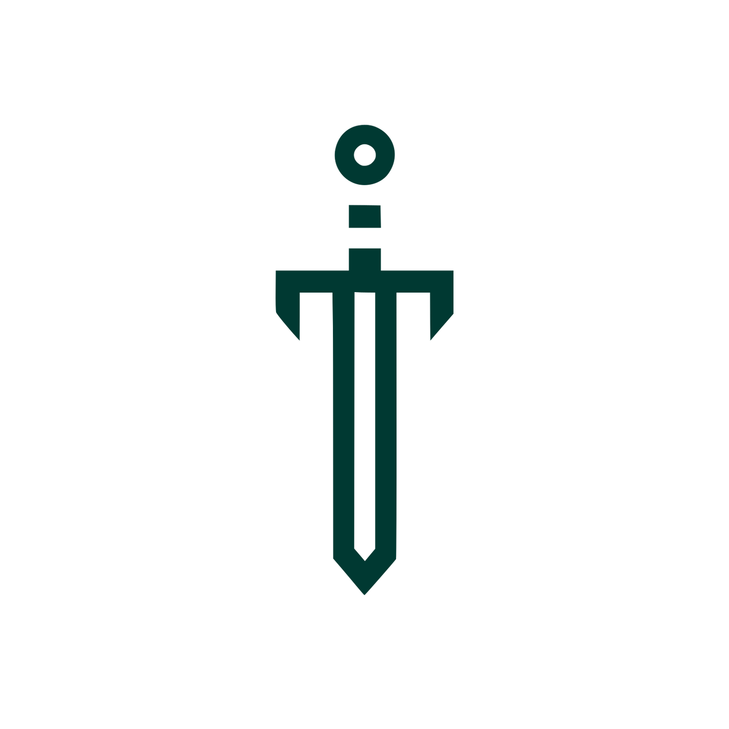 Sword Emblem Logo #003932