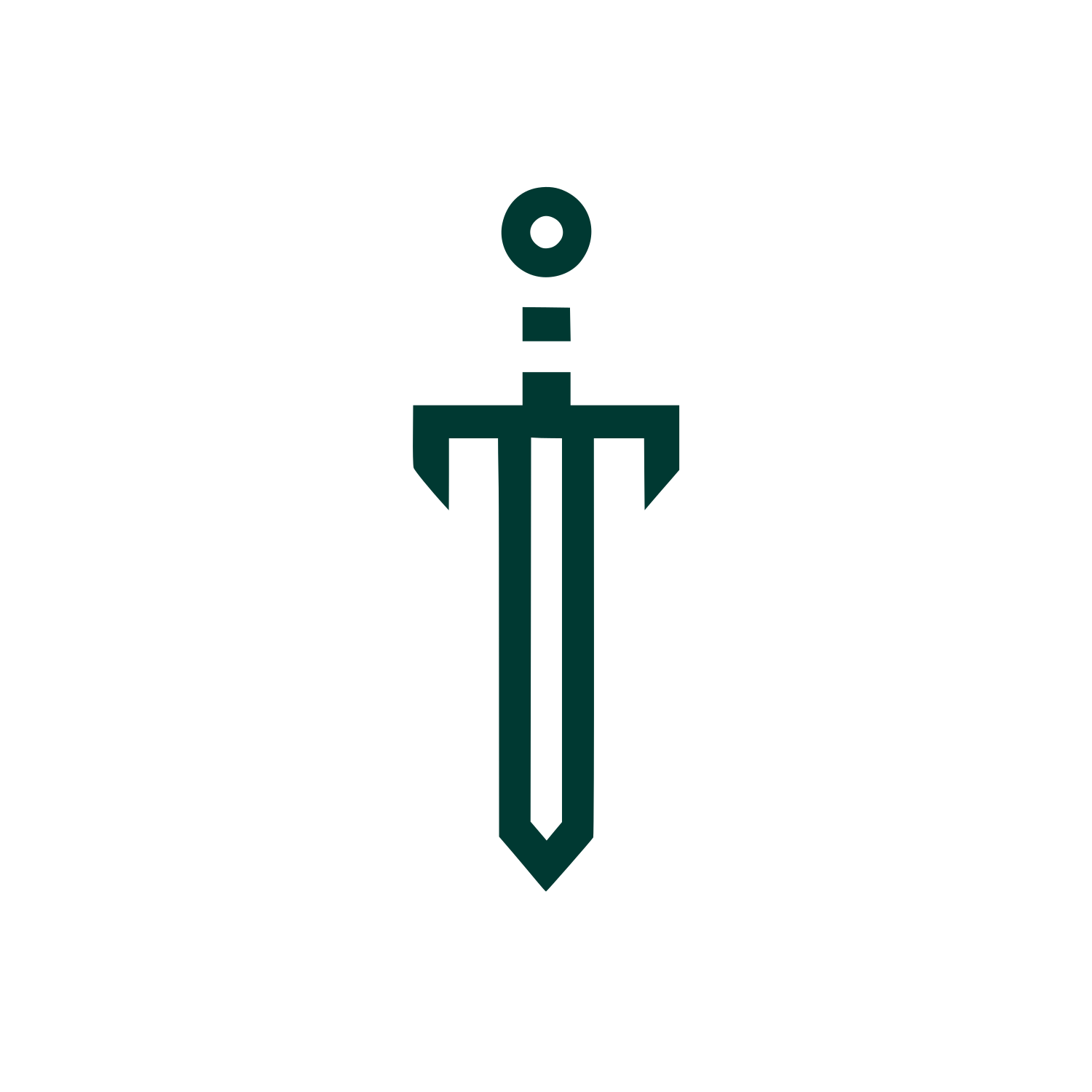 Sword Emblem Logo #003932