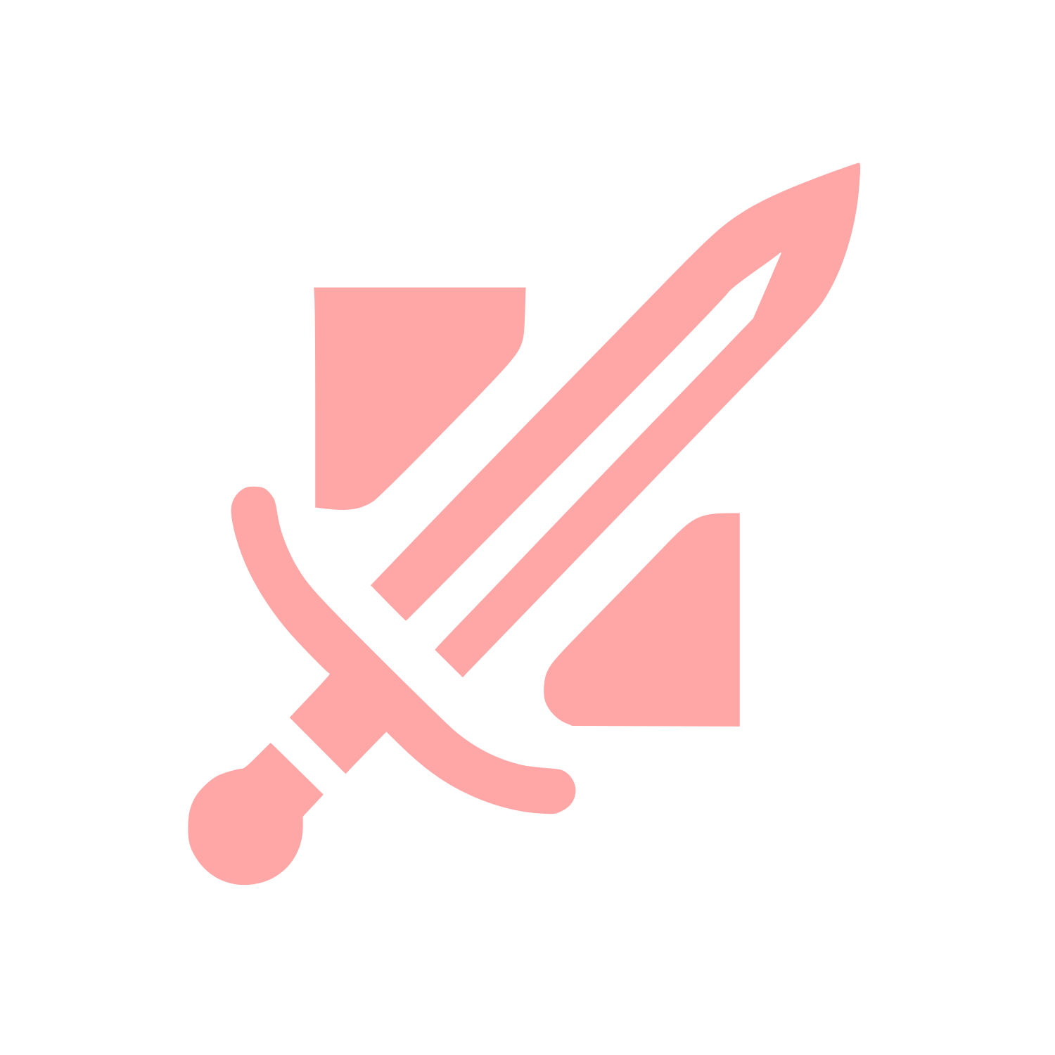 Sword Shield Logo #ffa6a6