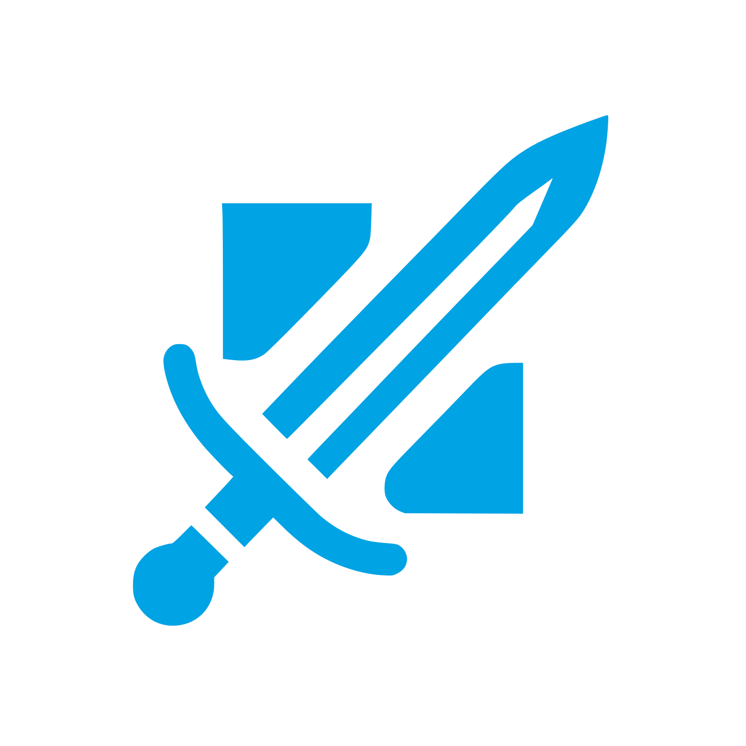 Sword Shield Logo #00a3e4