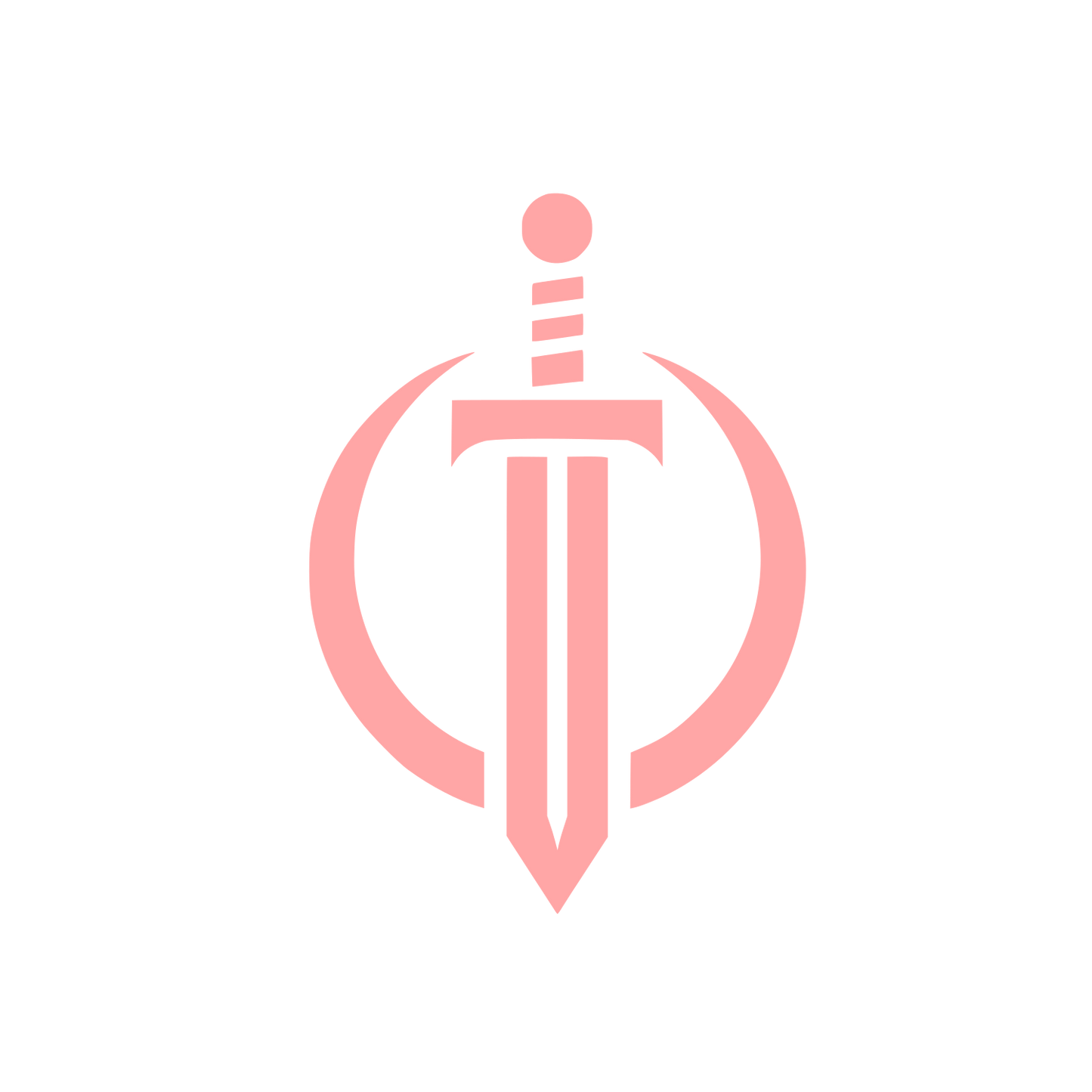 Sword Shield Logo #ffa6a6