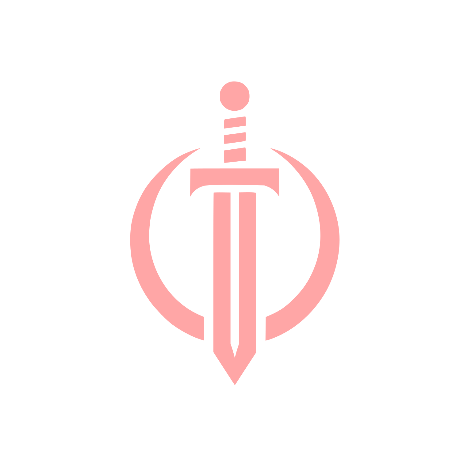 Sword Shield Logo #ffa6a6