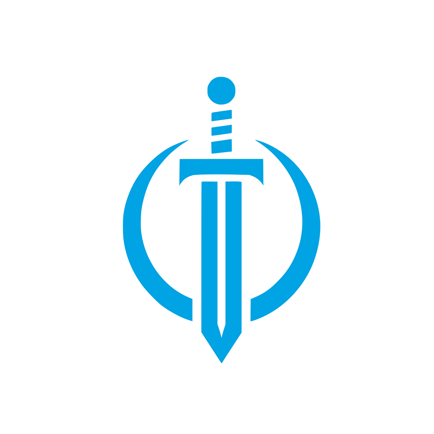 Sword Shield Logo #00a3e4