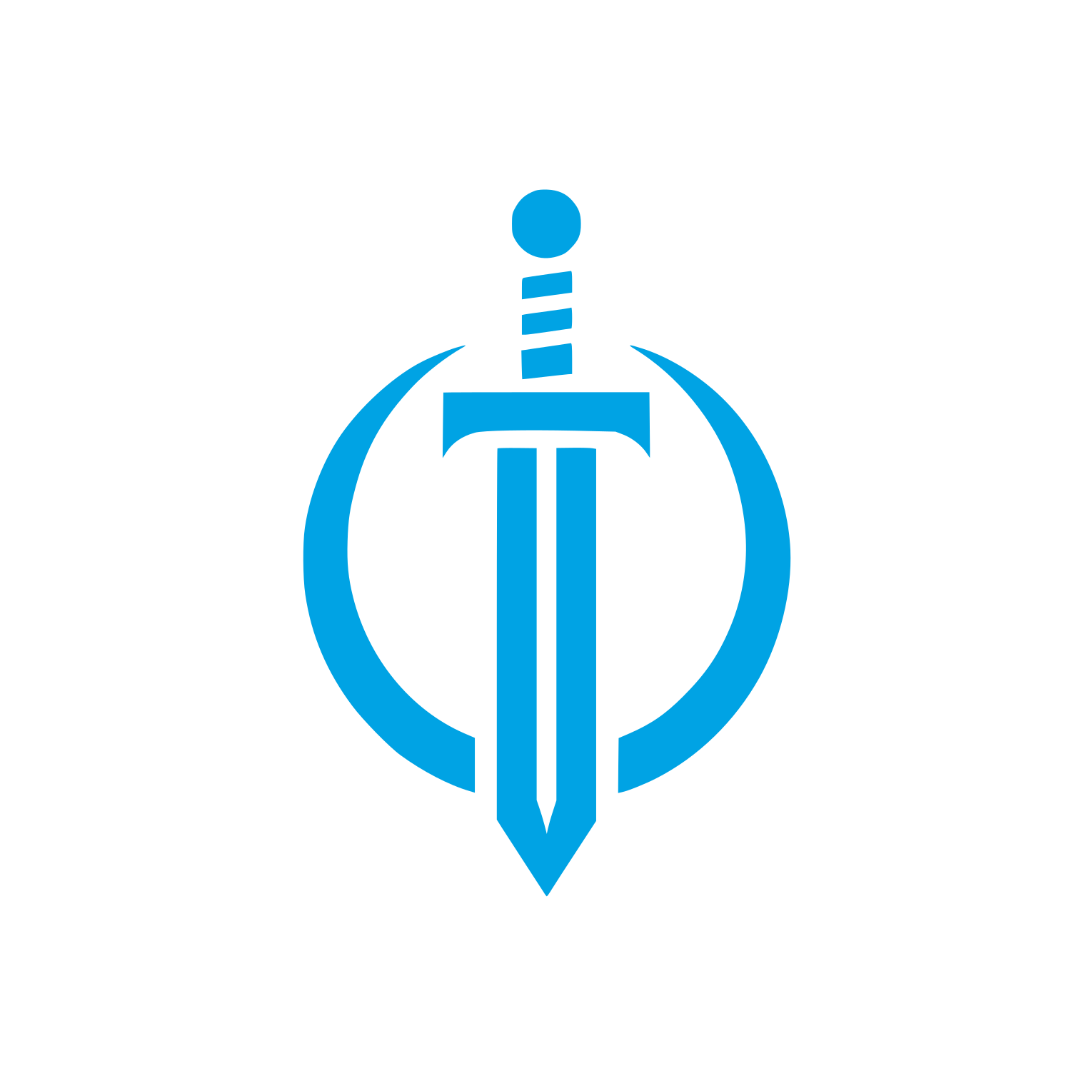 Sword Shield Logo #00a3e4