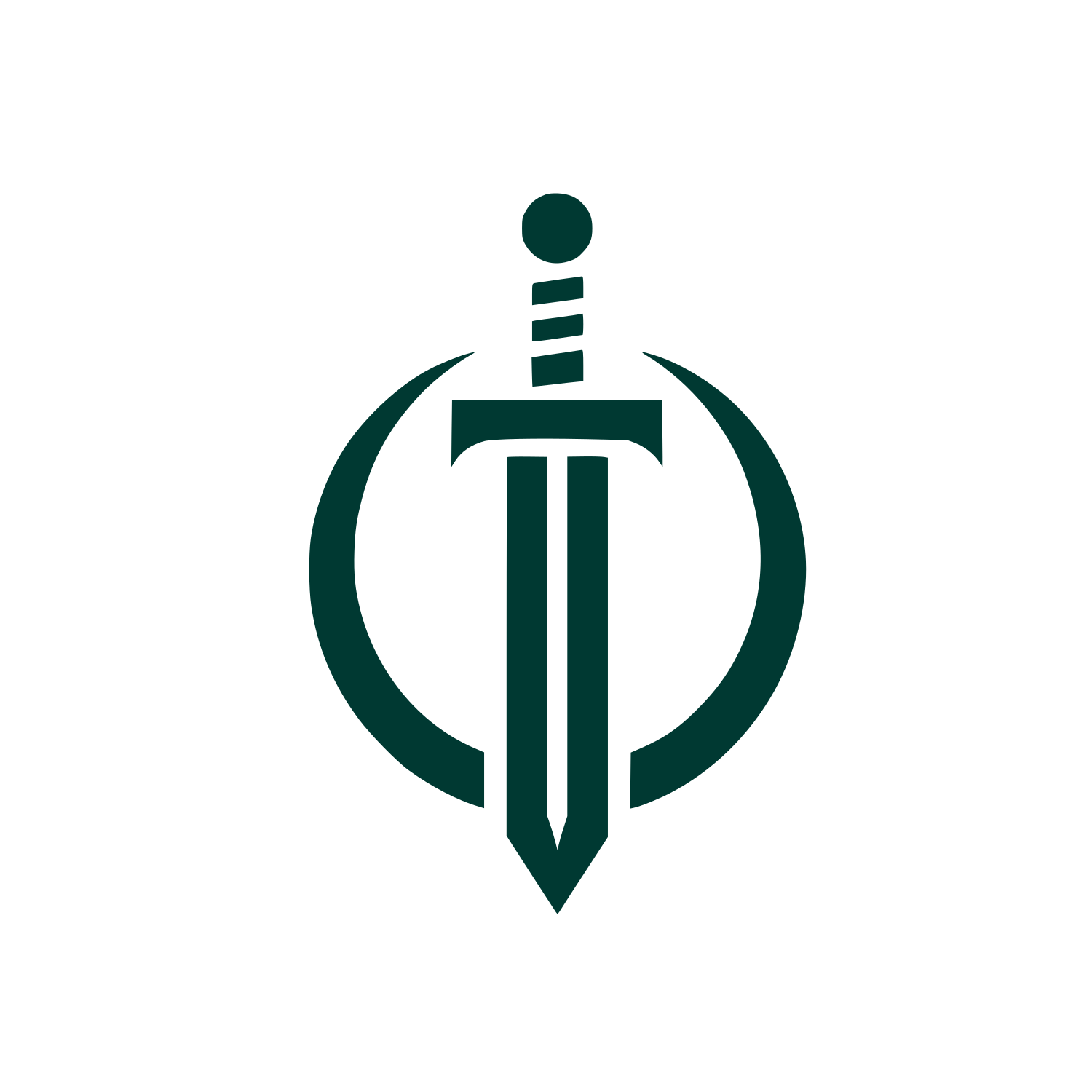 Sword Shield Logo #003932