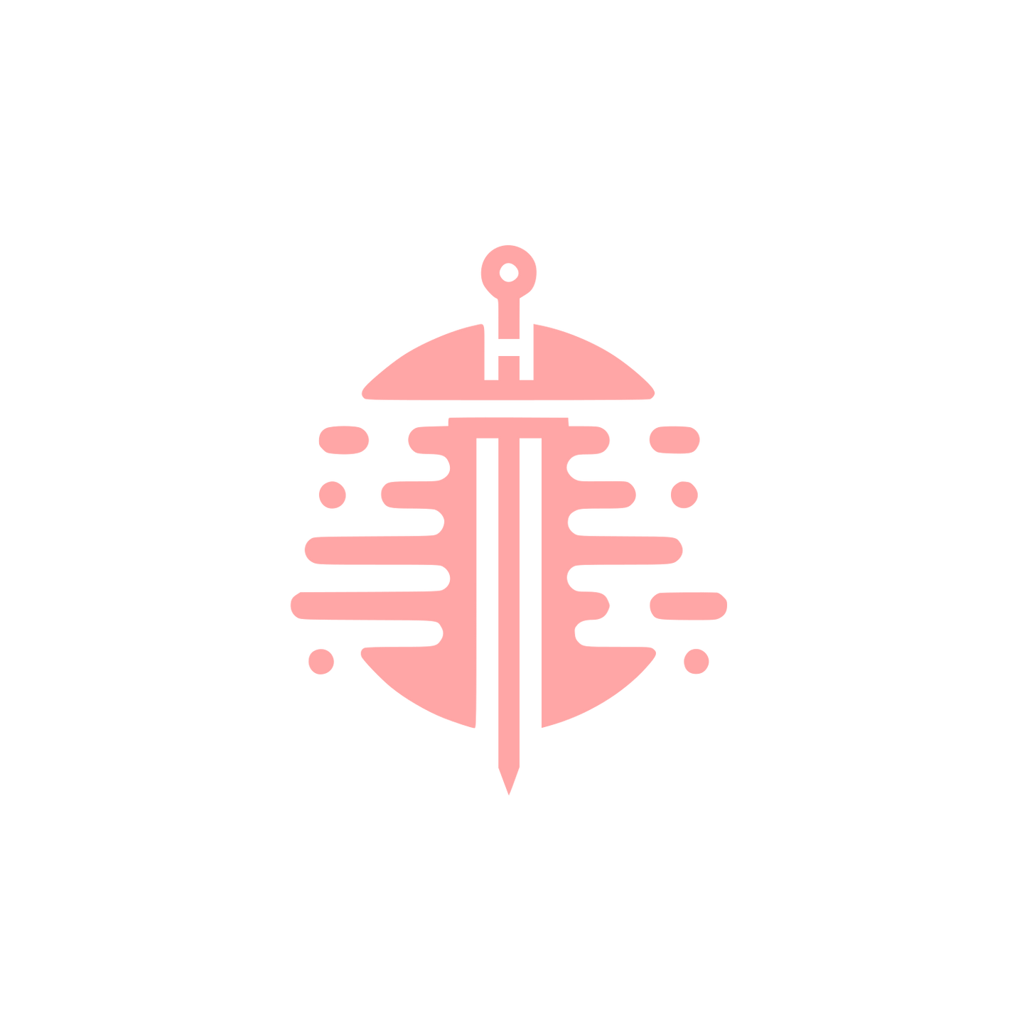 Sword Shield Logo #ffa6a6