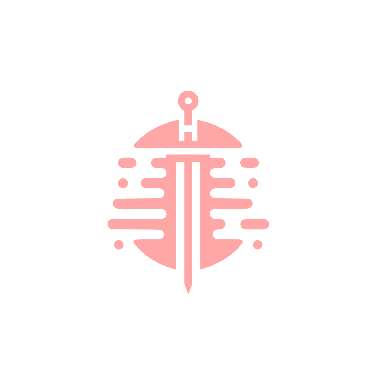 Sword Shield Logo #ffa6a6