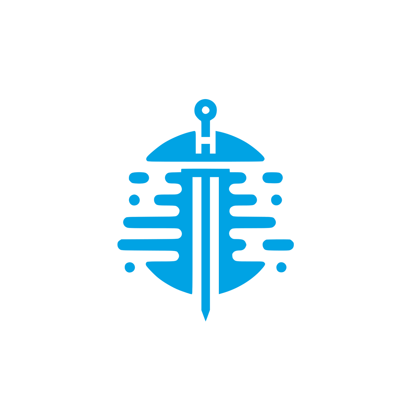 Sword Shield Logo #00a3e4
