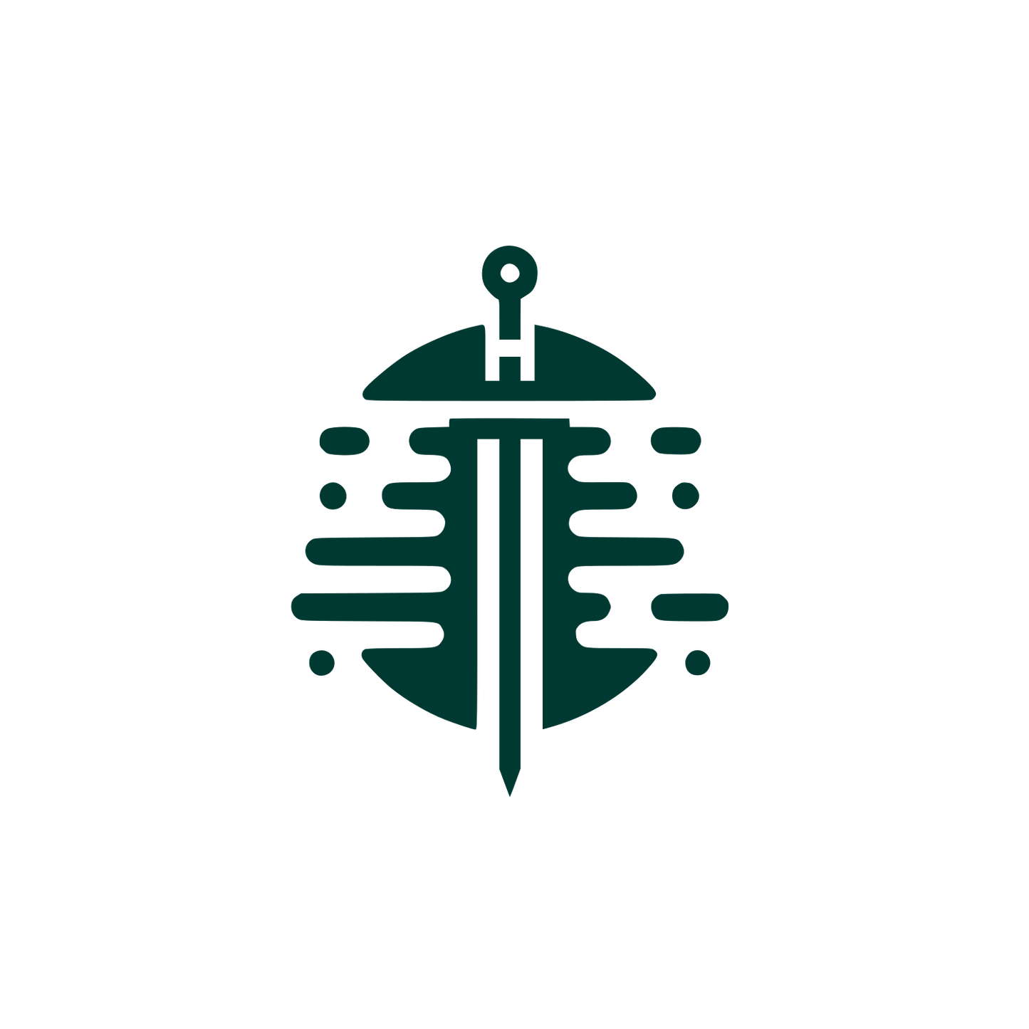 Sword Shield Logo #003932