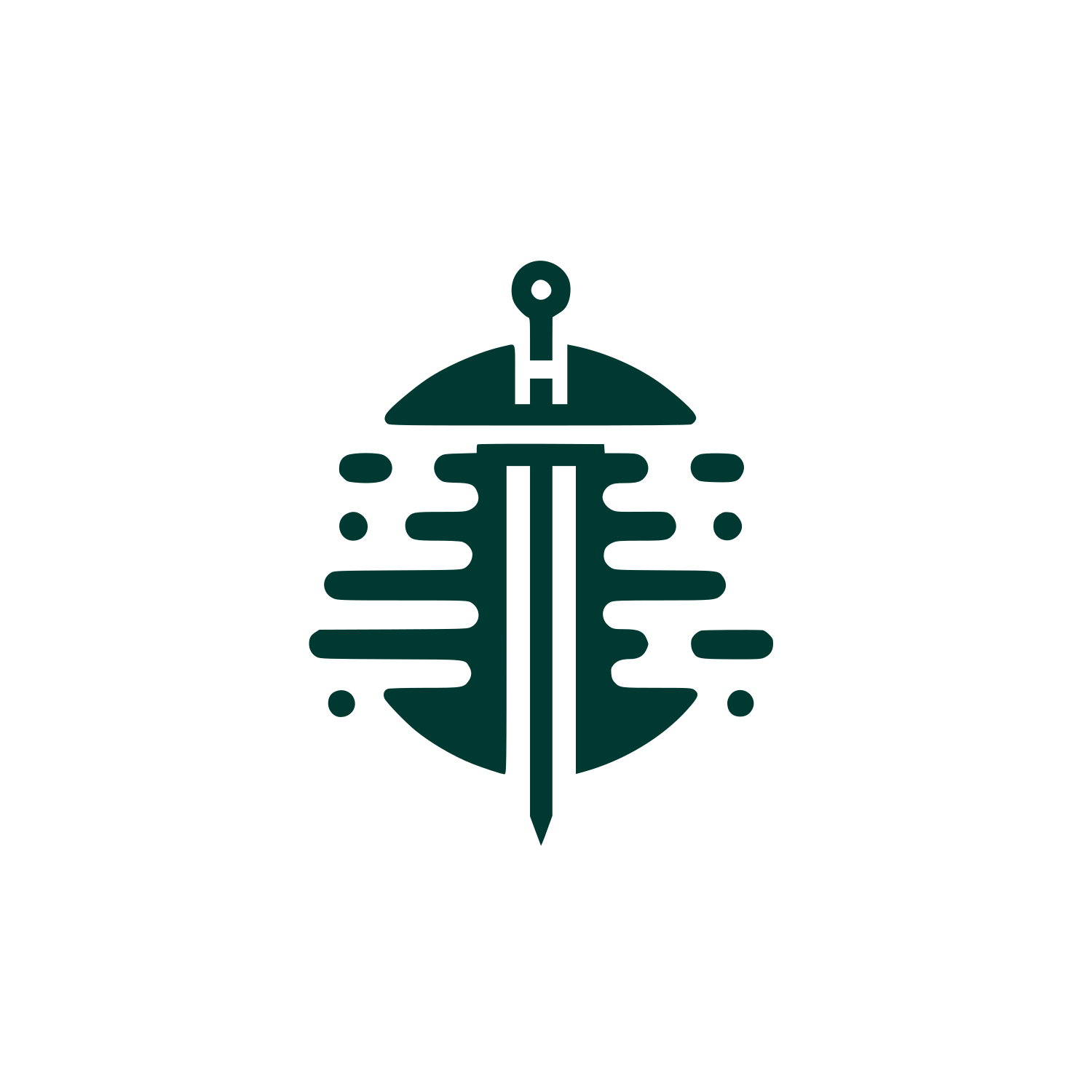 Sword Shield Logo #003932