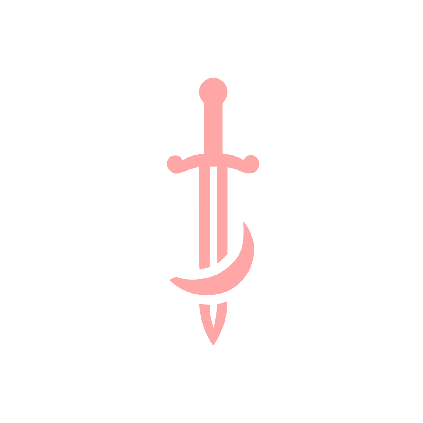 Sword Anchor Logo #ffa6a6