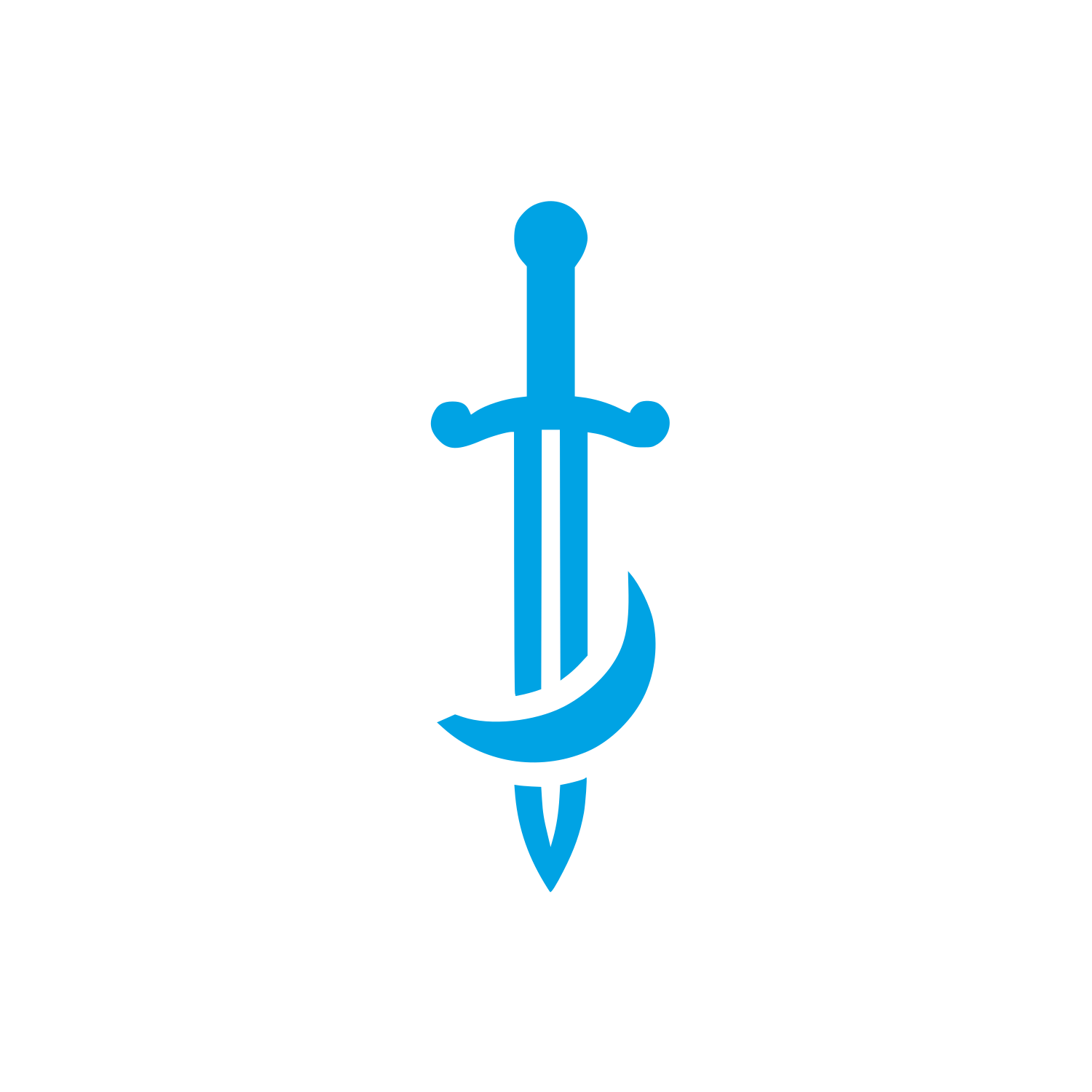 Sword Anchor Logo #00a3e4