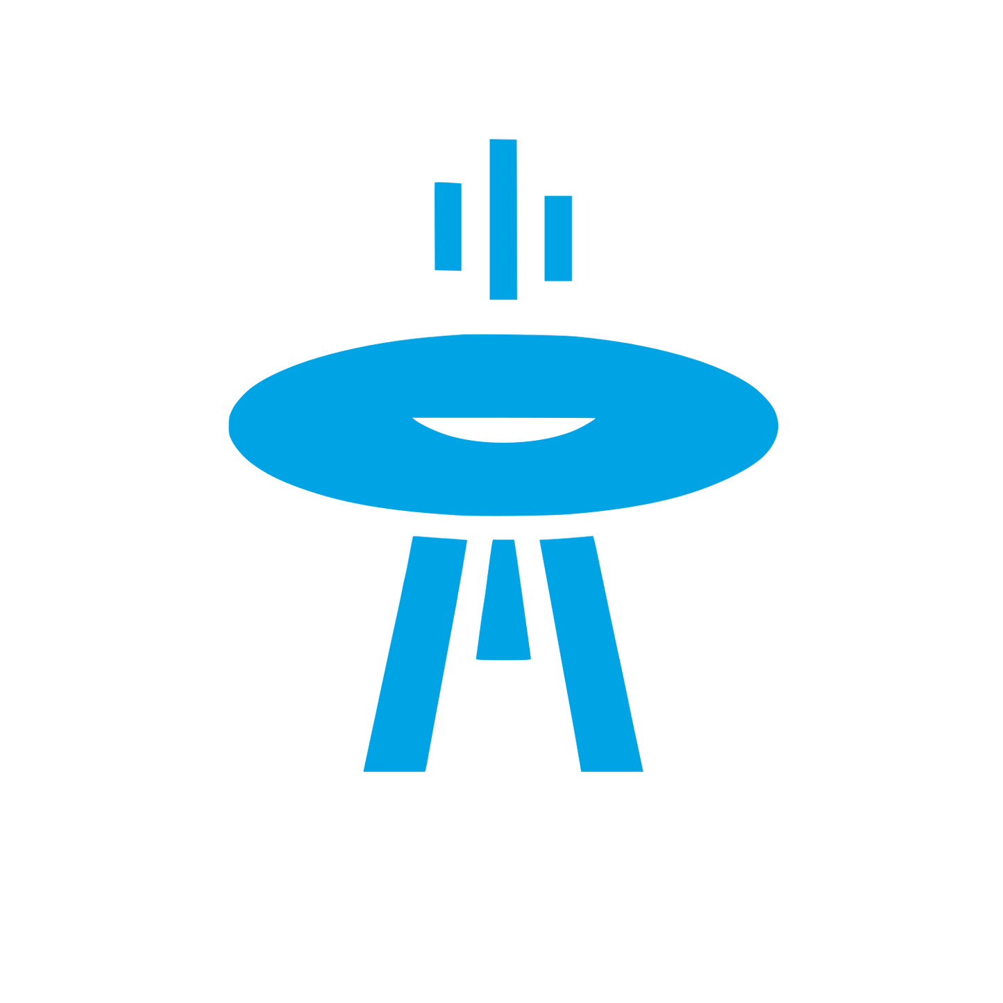 Abstract UFO Logo #00a3e4