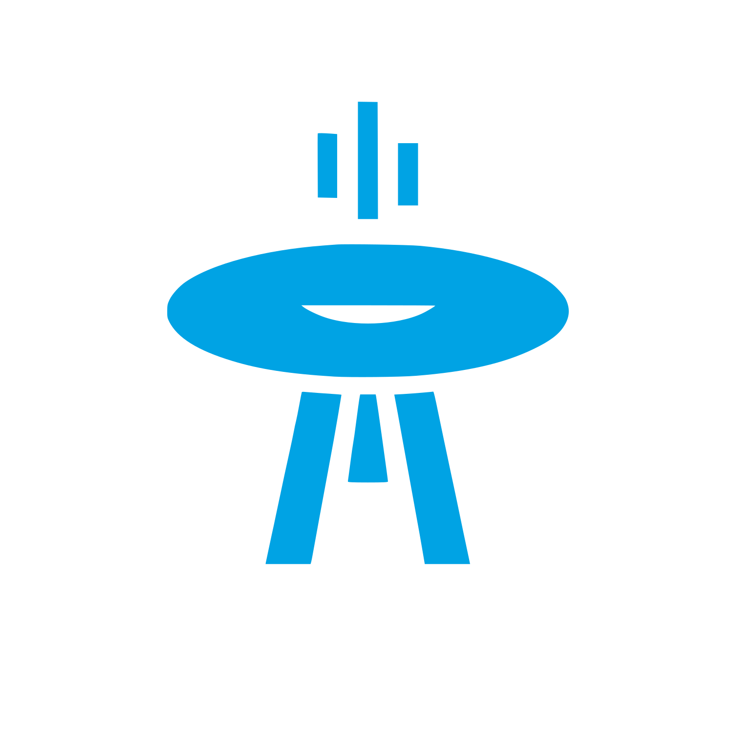 Abstract UFO Logo #00a3e4