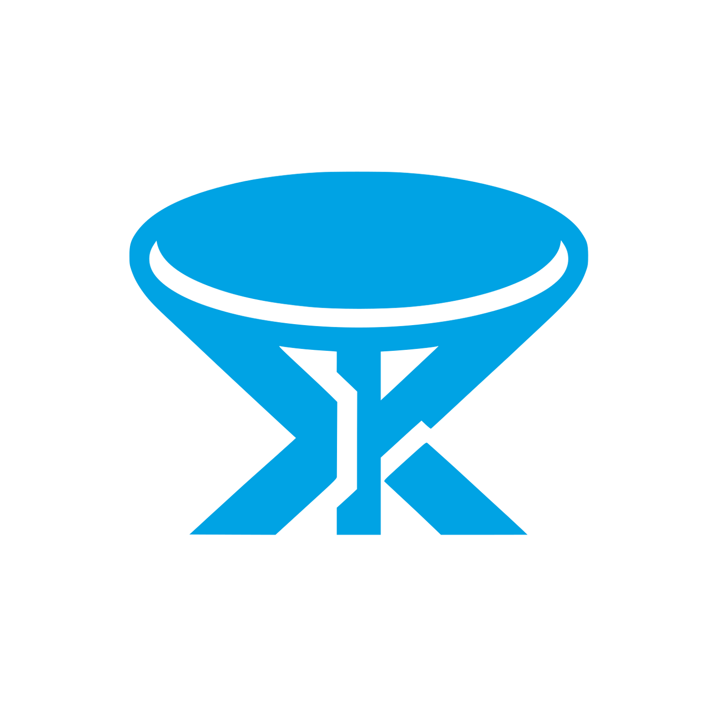 Minimalist Chair Logo #00a3e4
