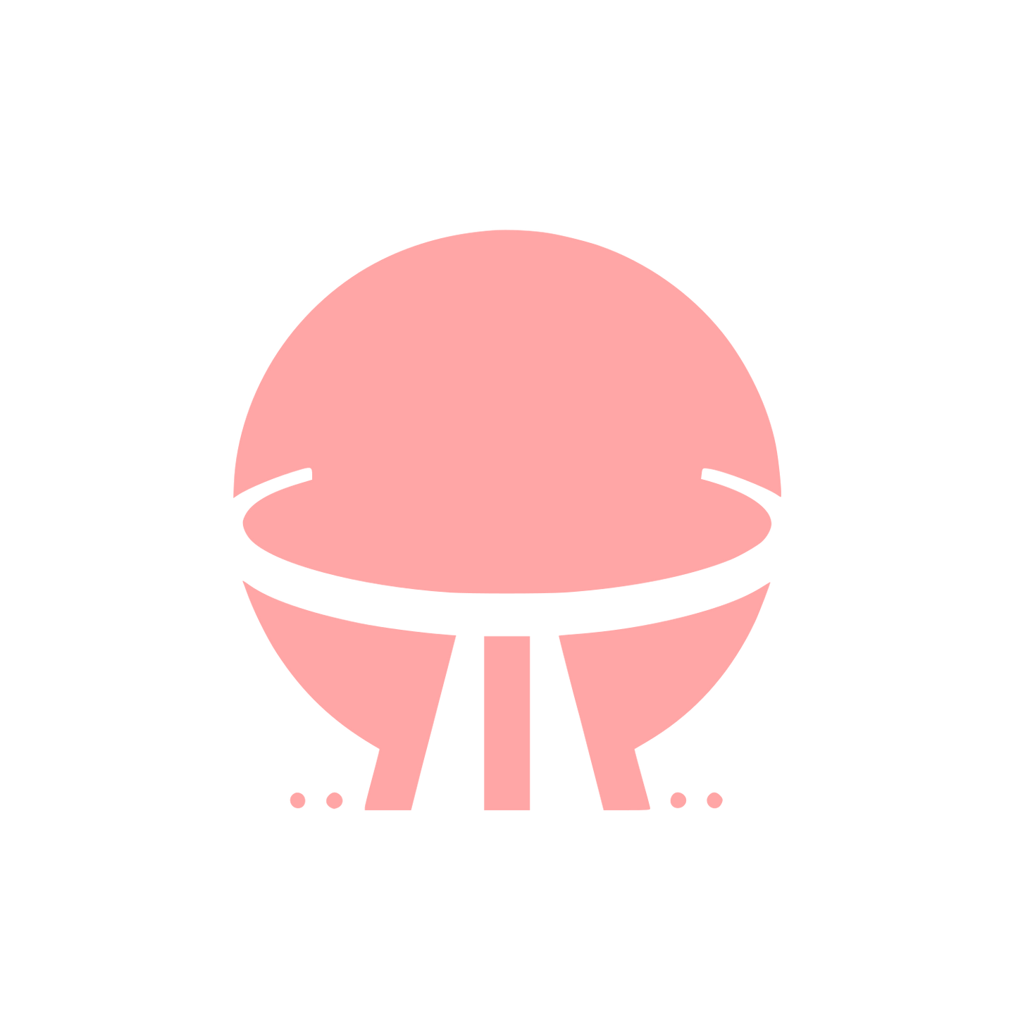 Black UFO Logo #ffa6a6
