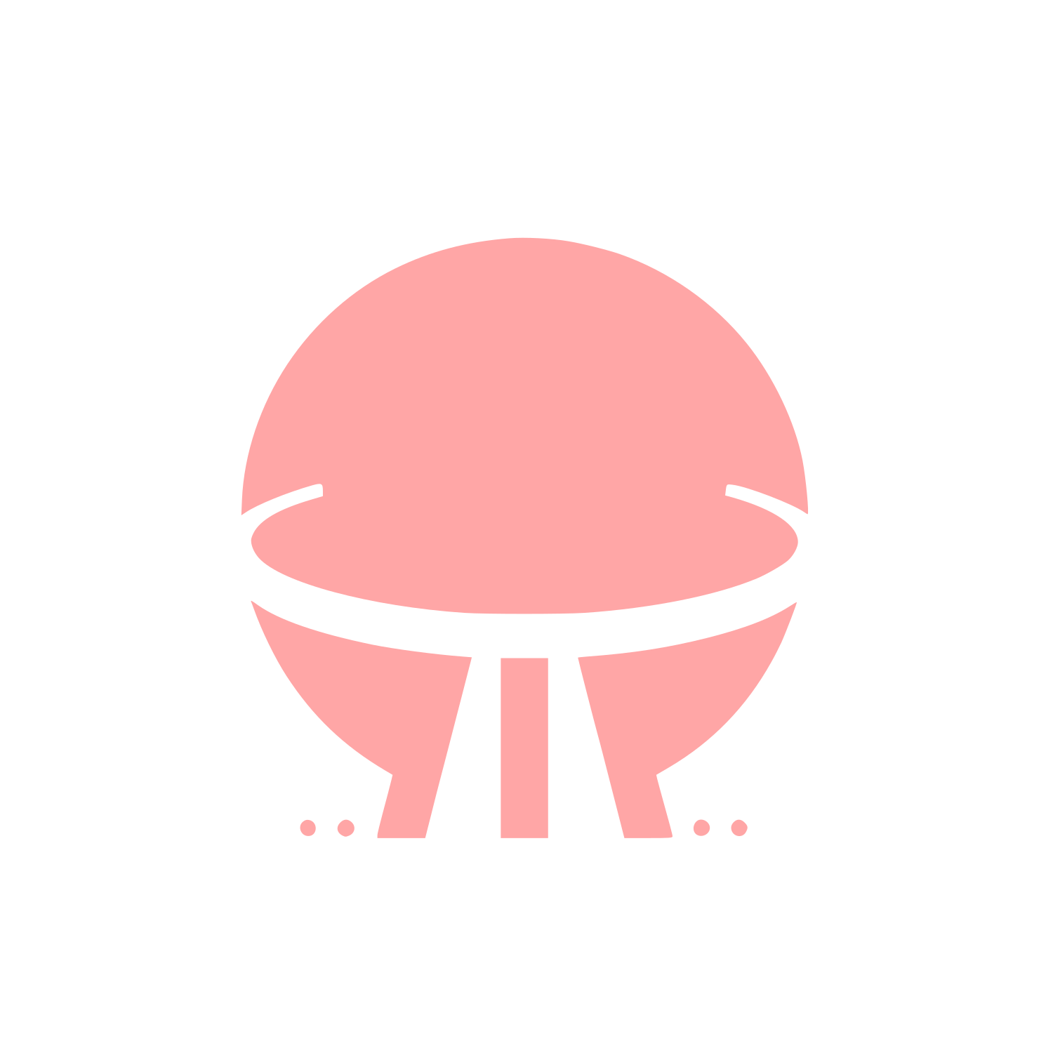 Black UFO Logo #ffa6a6