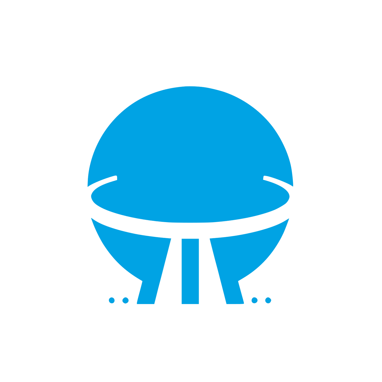Black UFO Logo #00a3e4