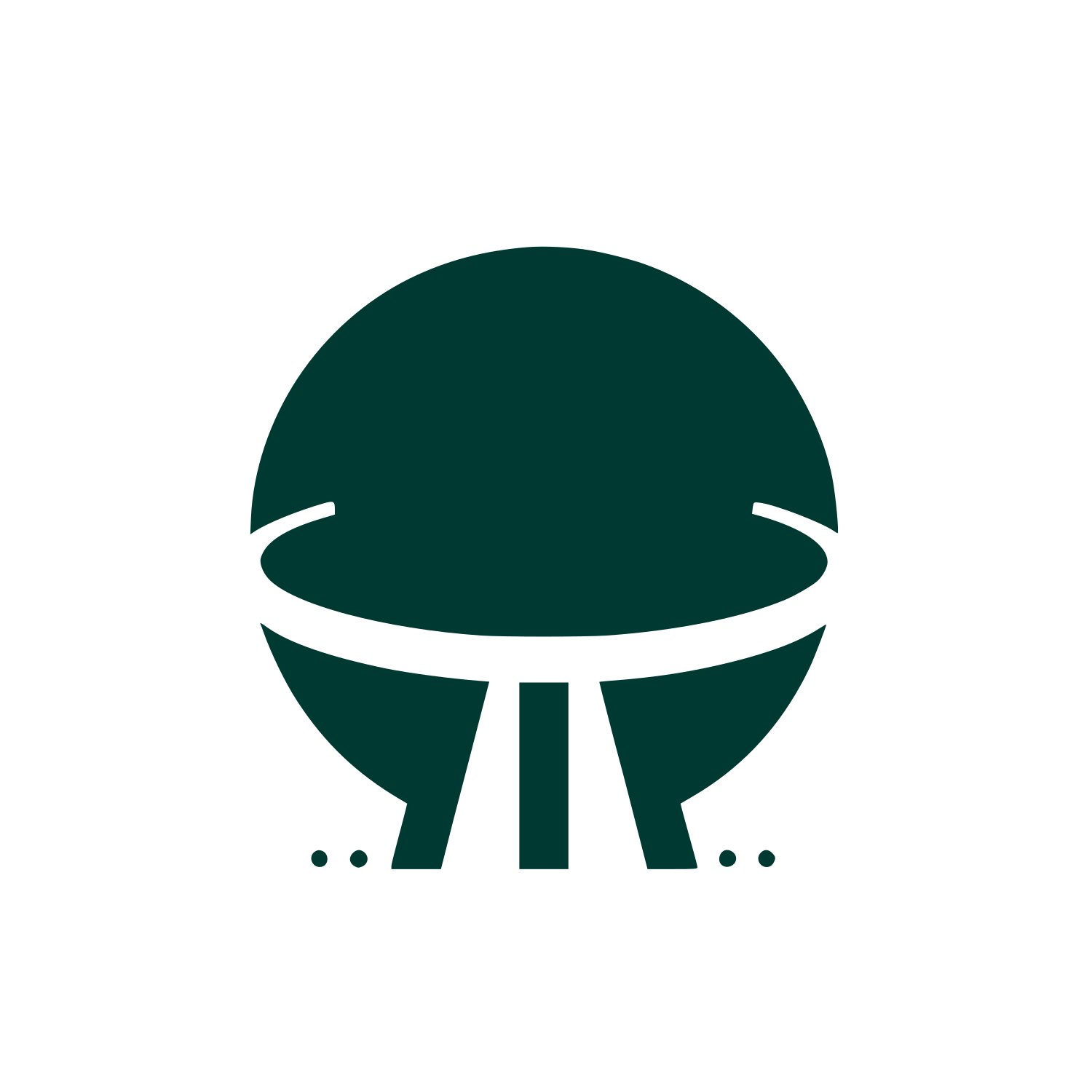 Black UFO Logo #003932