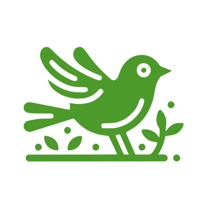 Bird on Branch Logo #4C9A2A