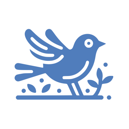 Bird on Branch Logo #507DBC