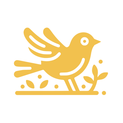 Bird on Branch Logo #F2C14E