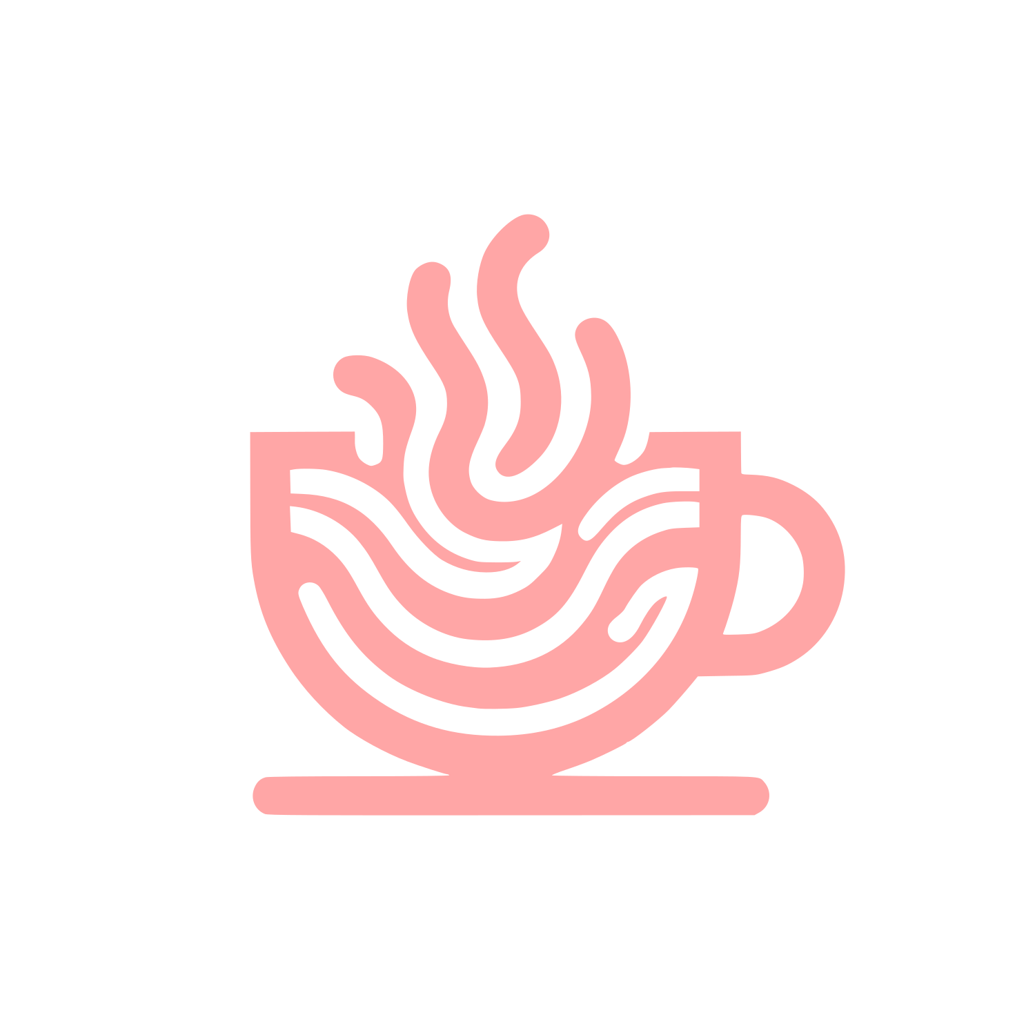 Steaming Cup Logo #ffa6a6