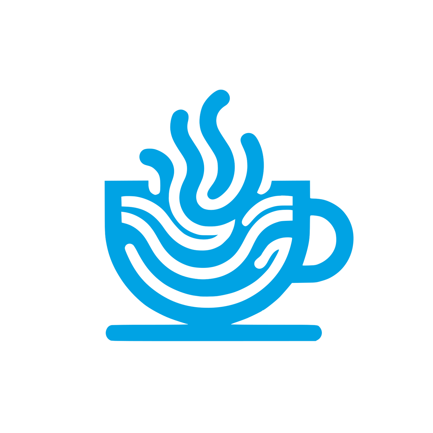 Steaming Cup Logo #00a3e4