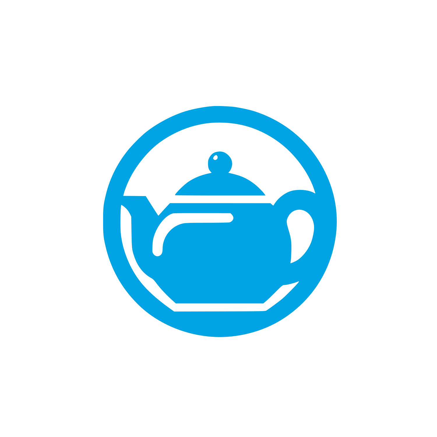 Teapot Logo Design #00a3e4