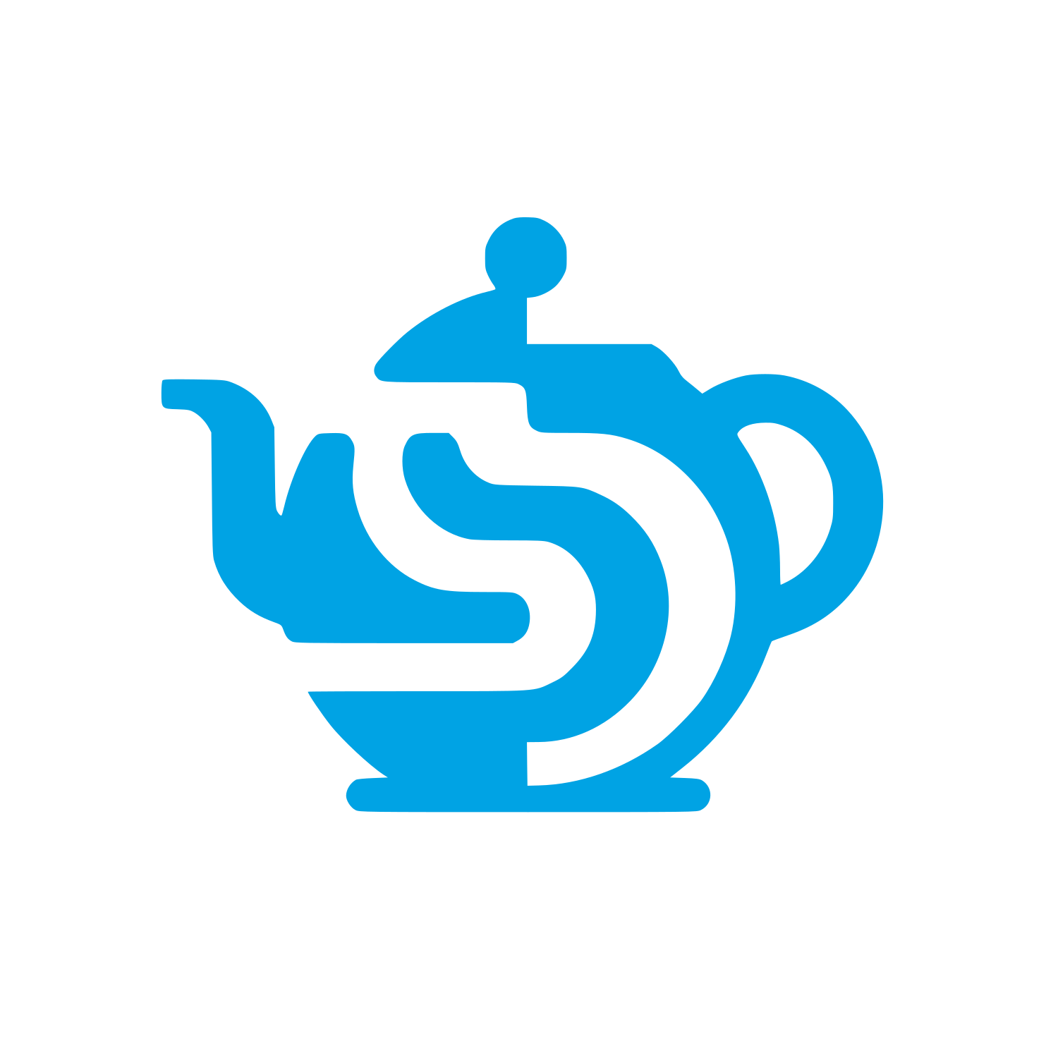 Teapot Shaped Logo #00a3e4
