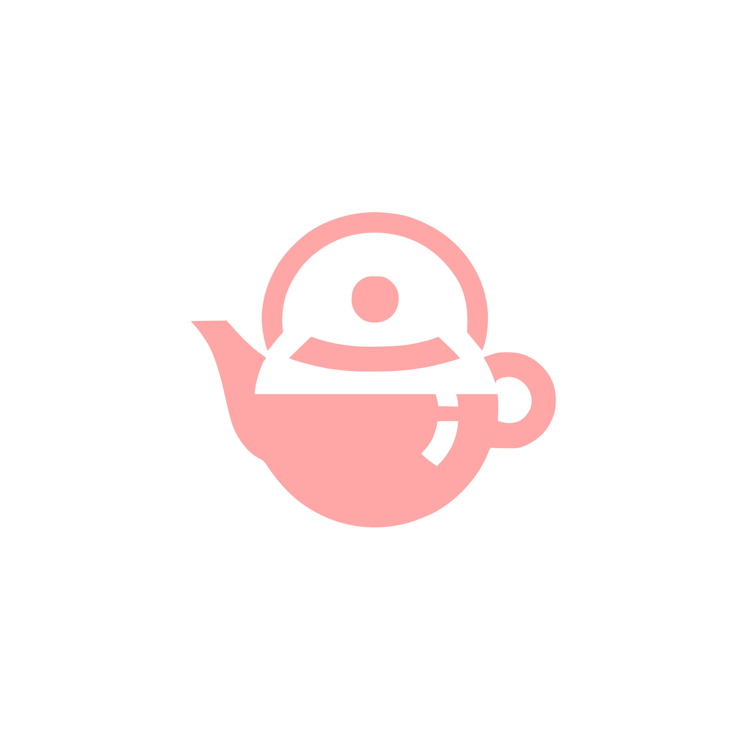 Teapot Cafe Logo #ffa6a6