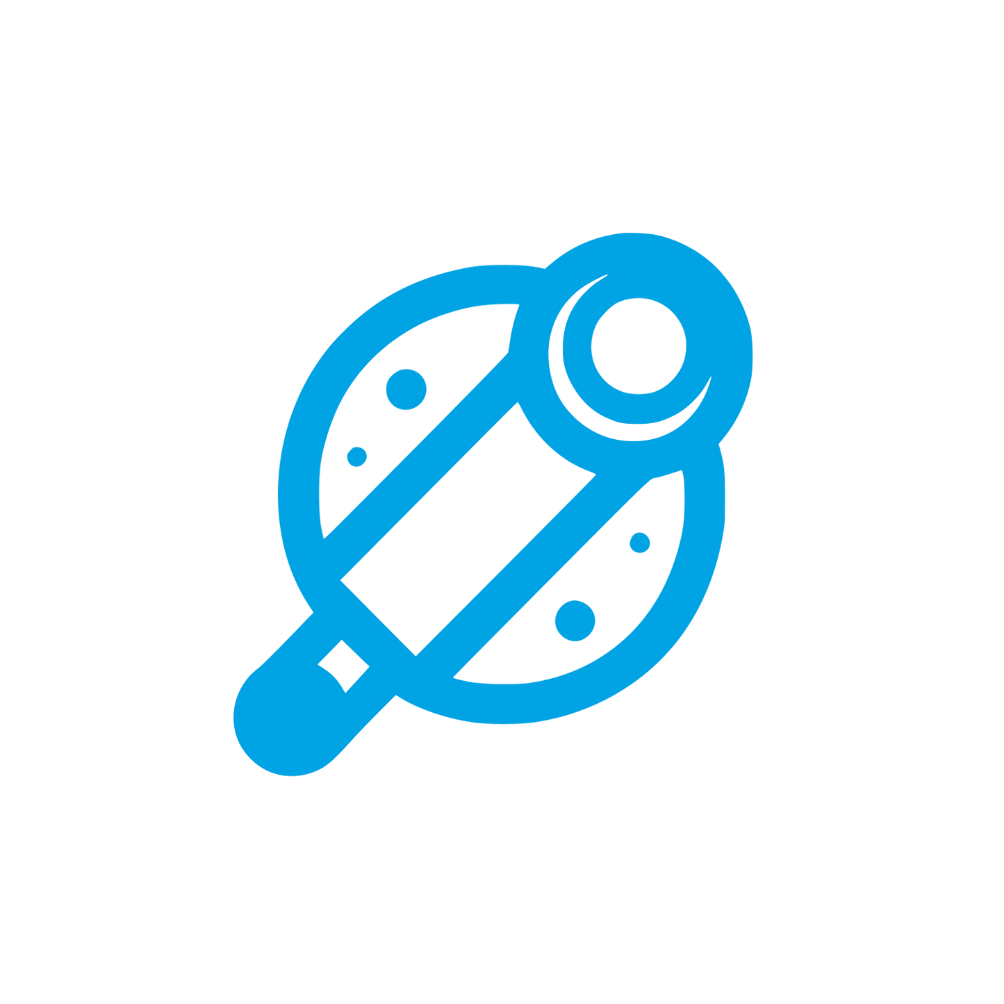 Abstract Telescope Logo #00a3e4