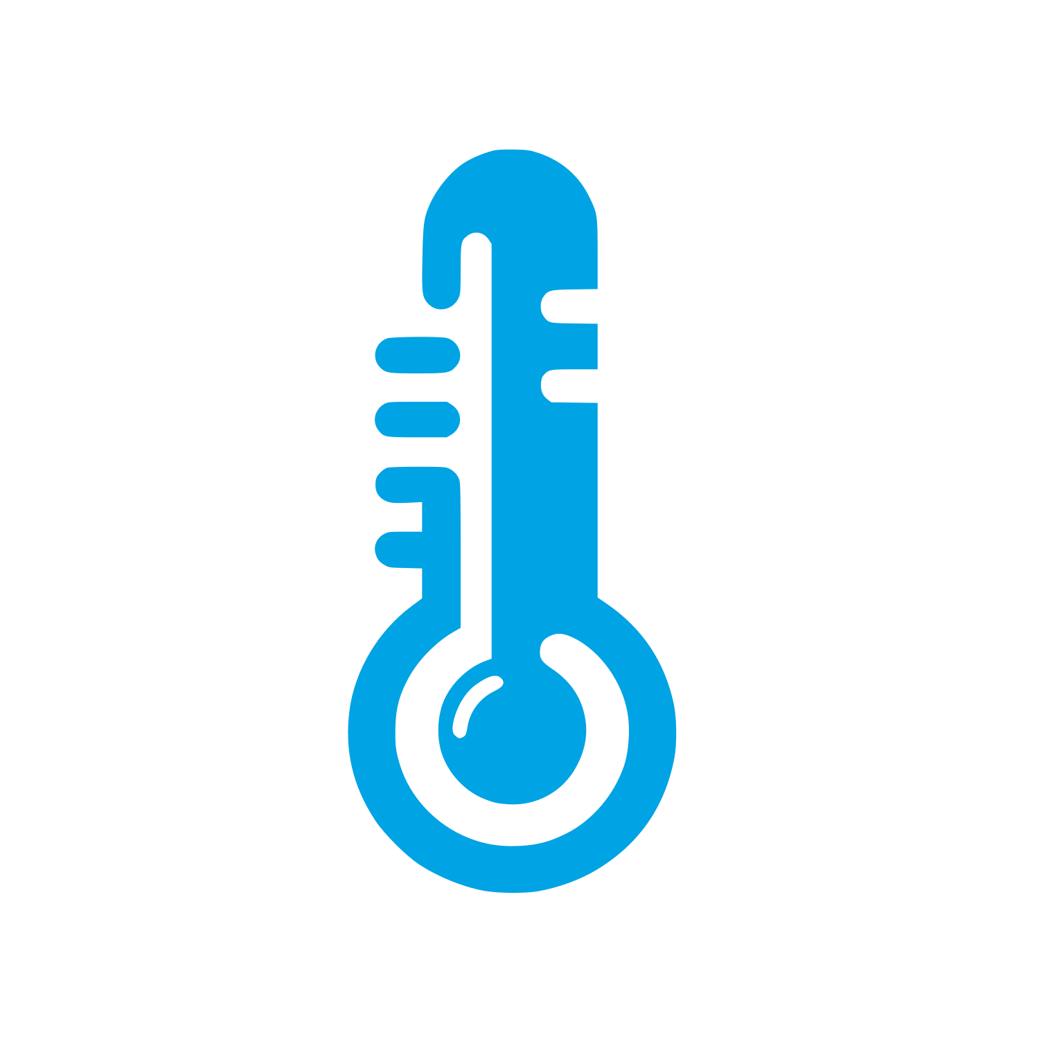 Thermometer Logo Design #00a3e4