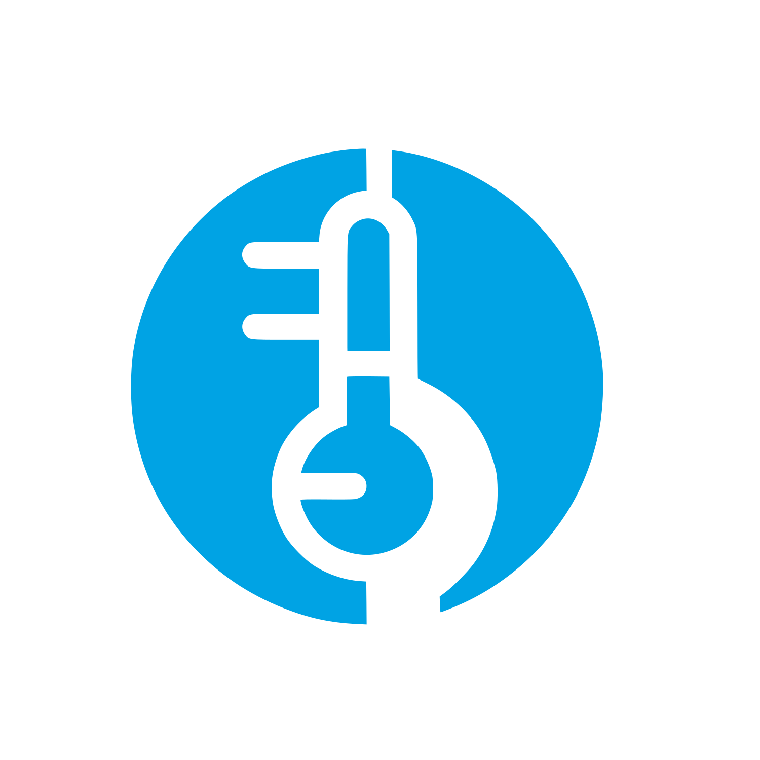 Thermometer Logo Design #00a3e4