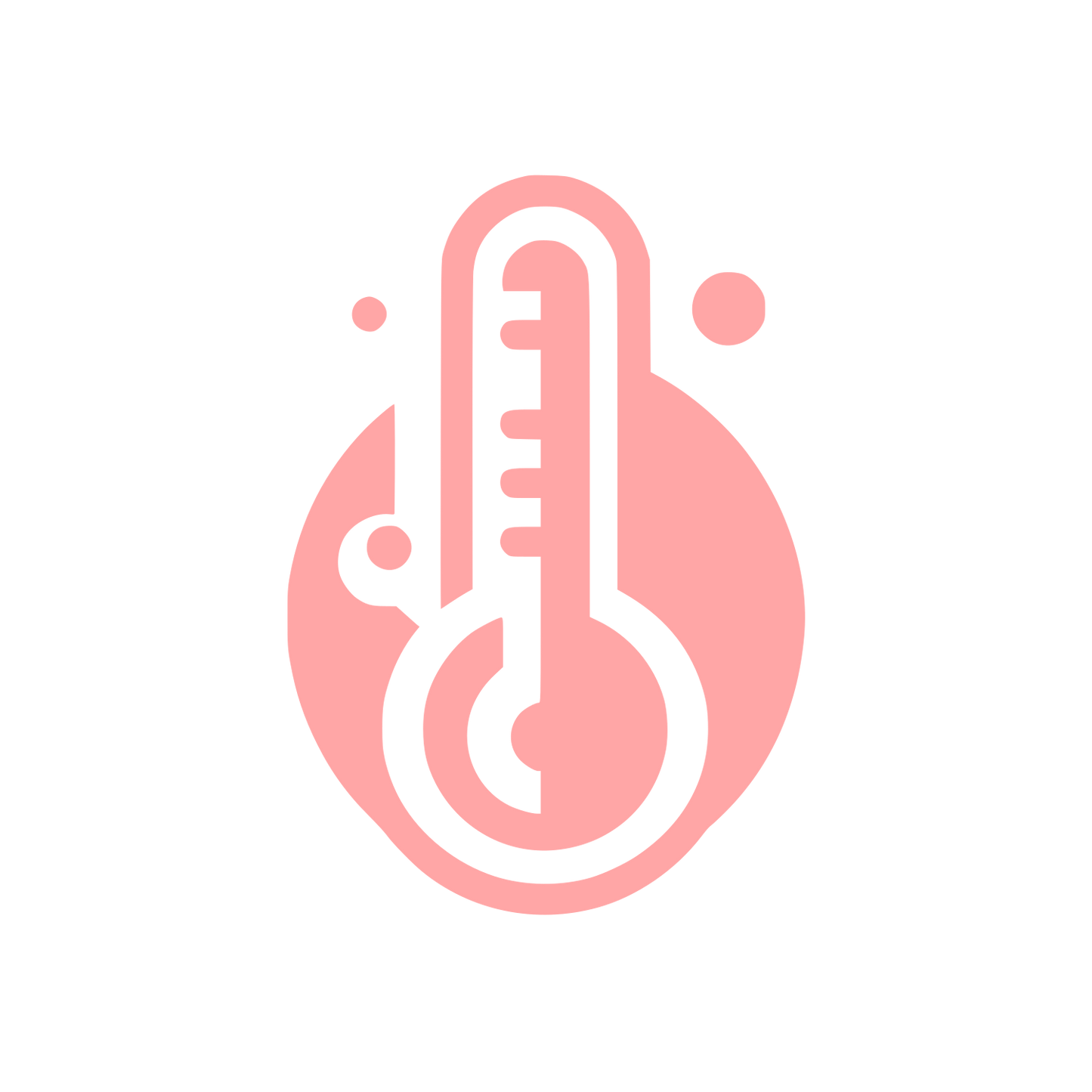 Thermometer Circle Logo #ffa6a6