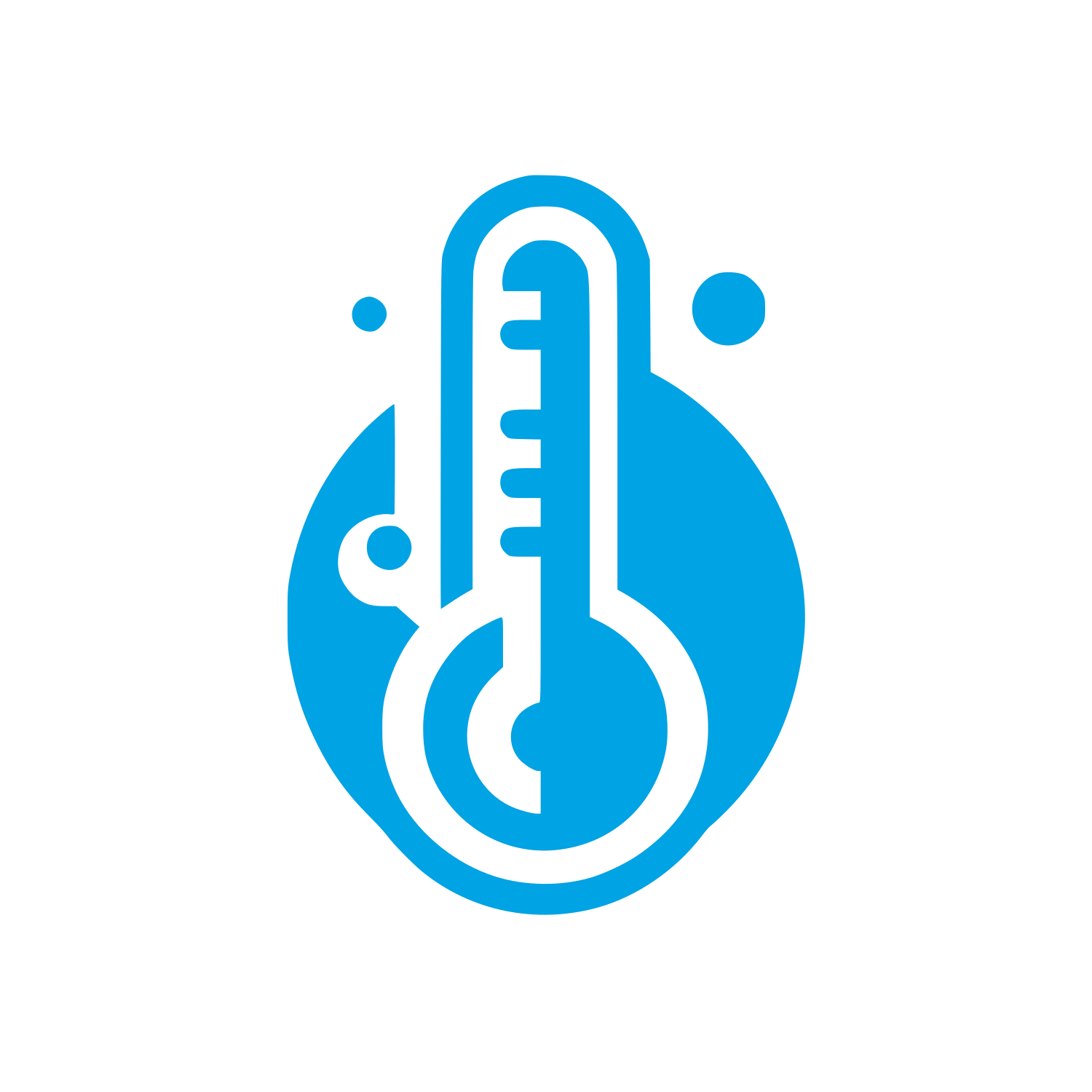Thermometer Circle Logo #00a3e4