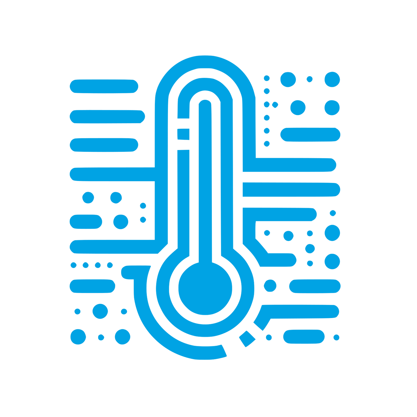 Thermometer Logo Design #00a3e4